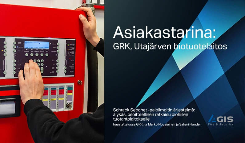 Älykäs paloilmoitinjärjestelmä GRK:n Utajärven biotuotelaitokseen