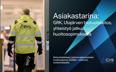 GRK:n Utajärven biotuotelaitoksen paloturvajärjestelmien huoltosopimus AGISille