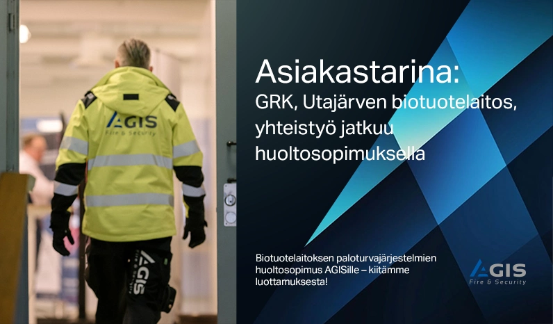 GRK:n Utajärven biotuotelaitoksen paloturvajärjestelmien huoltosopimus AGISille